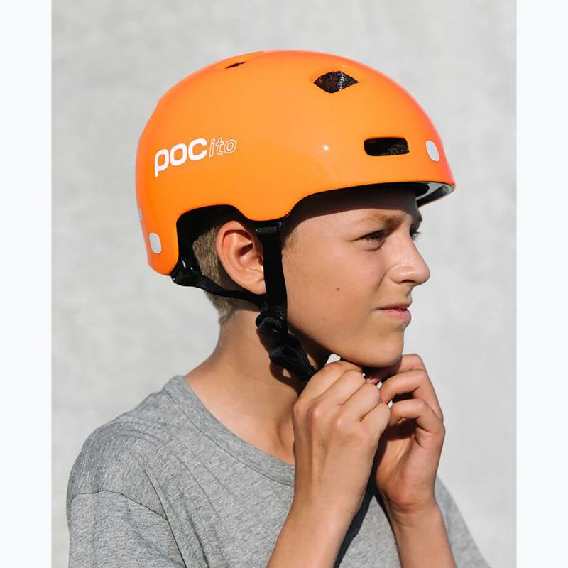 Kask rowerowy dziecięcy POC Pocito Crane MIPS Jr 10826 fluorescent orange 7