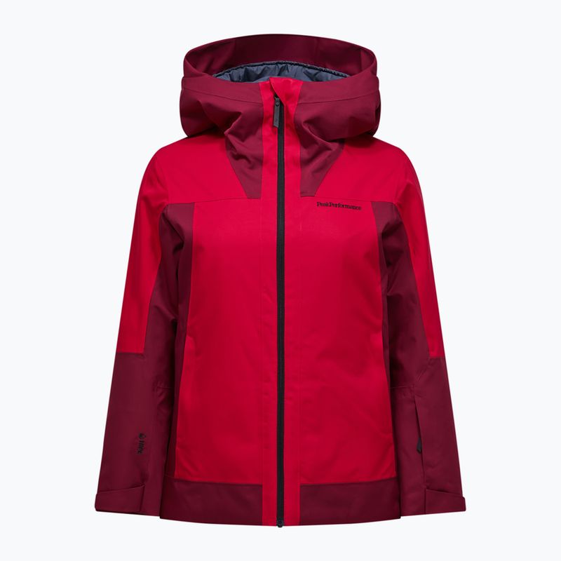 Kurtka narciarska damska Perak Performance Rider Tech Insulated vertical zenith/tech burgundy
