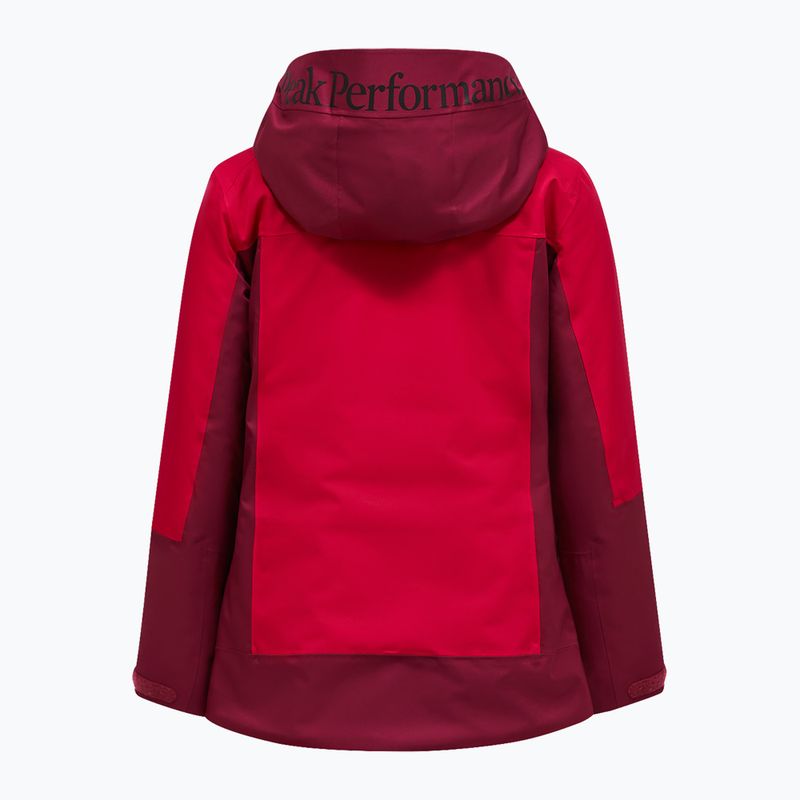 Kurtka narciarska damska Perak Performance Rider Tech Insulated vertical zenith/tech burgundy 2