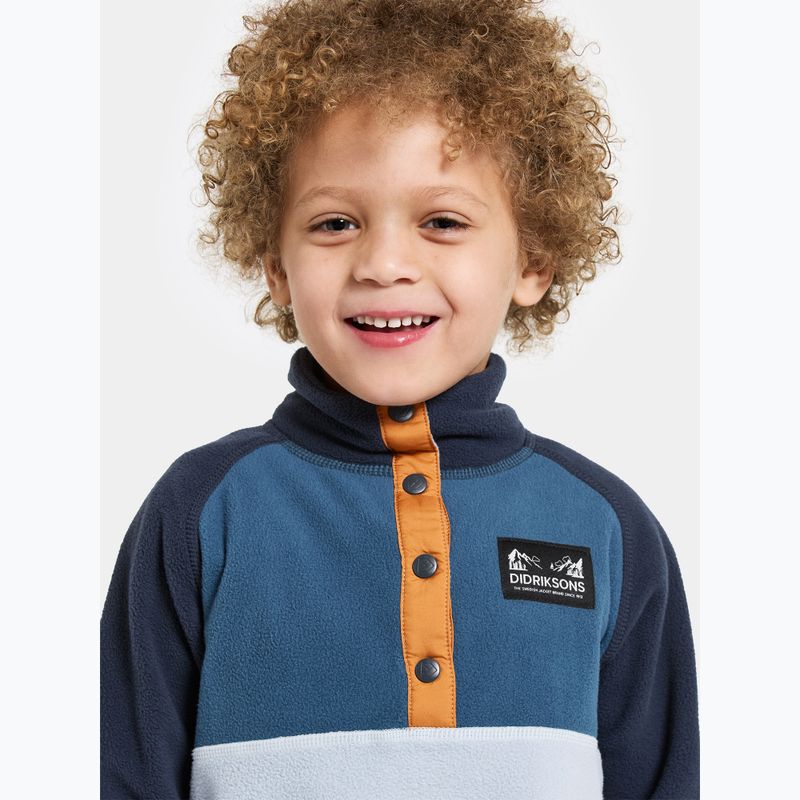 Bluza polarowa dziecięca Didriksons Monte Half Button cloud blue 6