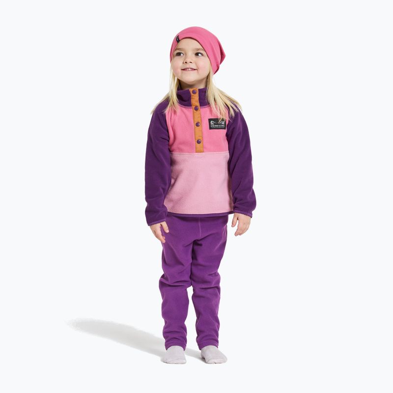Bluza polarowa dziecięca Didriksons Monte Half Button light heather pink 2