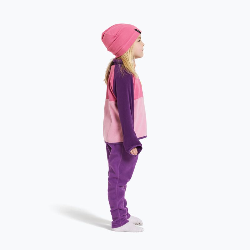 Bluza polarowa dziecięca Didriksons Monte Half Button light heather pink 4