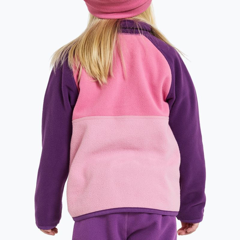 Bluza polarowa dziecięca Didriksons Monte Half Button light heather pink 7