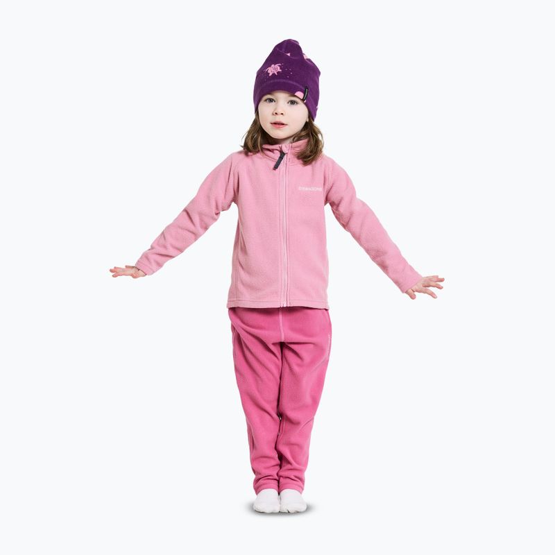 Bluza polarowa dziecięca Didriksons Monte Fz light heather pink 2