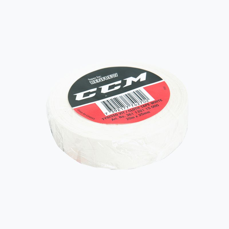 Taśma hokejowa do kija CCM Cloth S white
