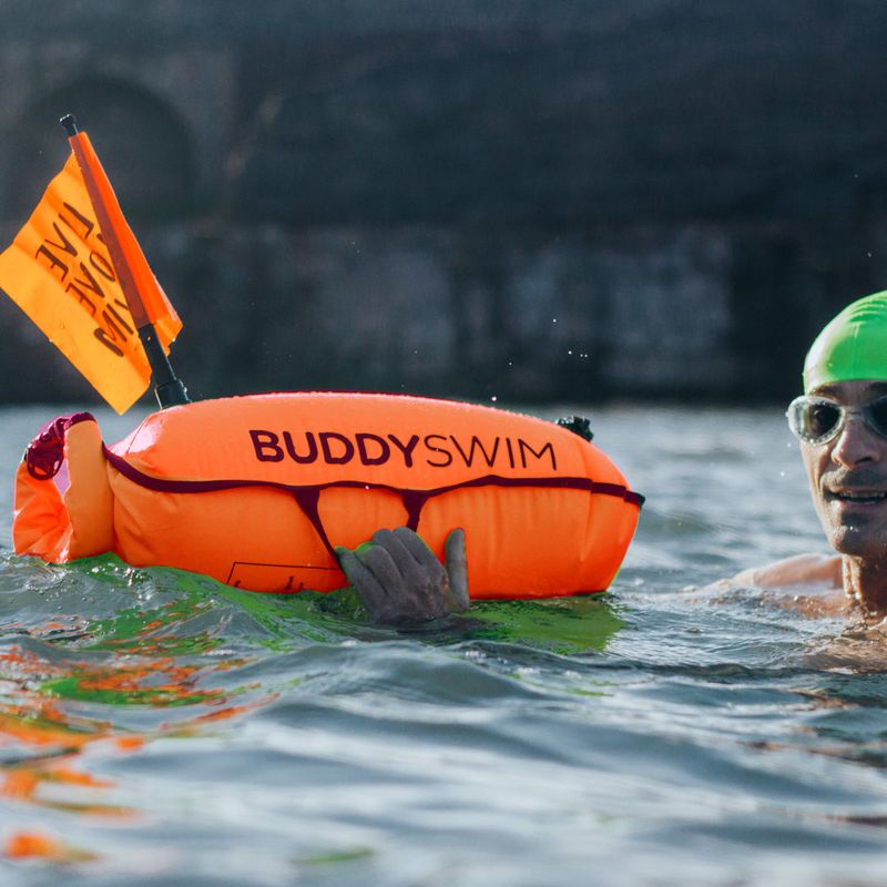 Bojka asekuracyjna BuddySwim Dry Bag with Flag 28 l orange 3