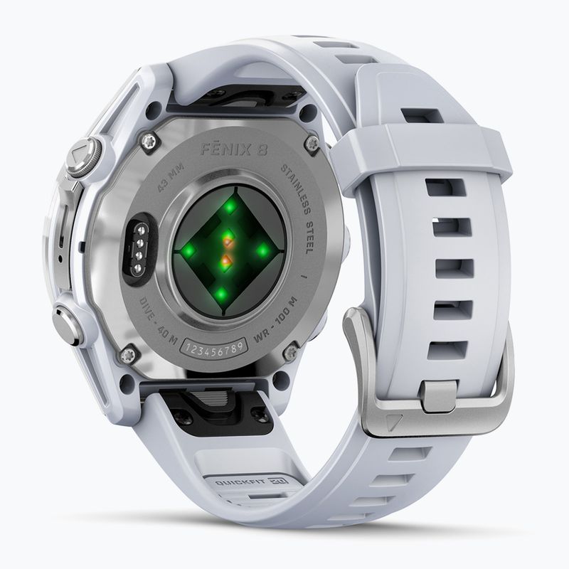 Zegarek Garmin Fenix 8 43 mm Amoled silver/white stone 2