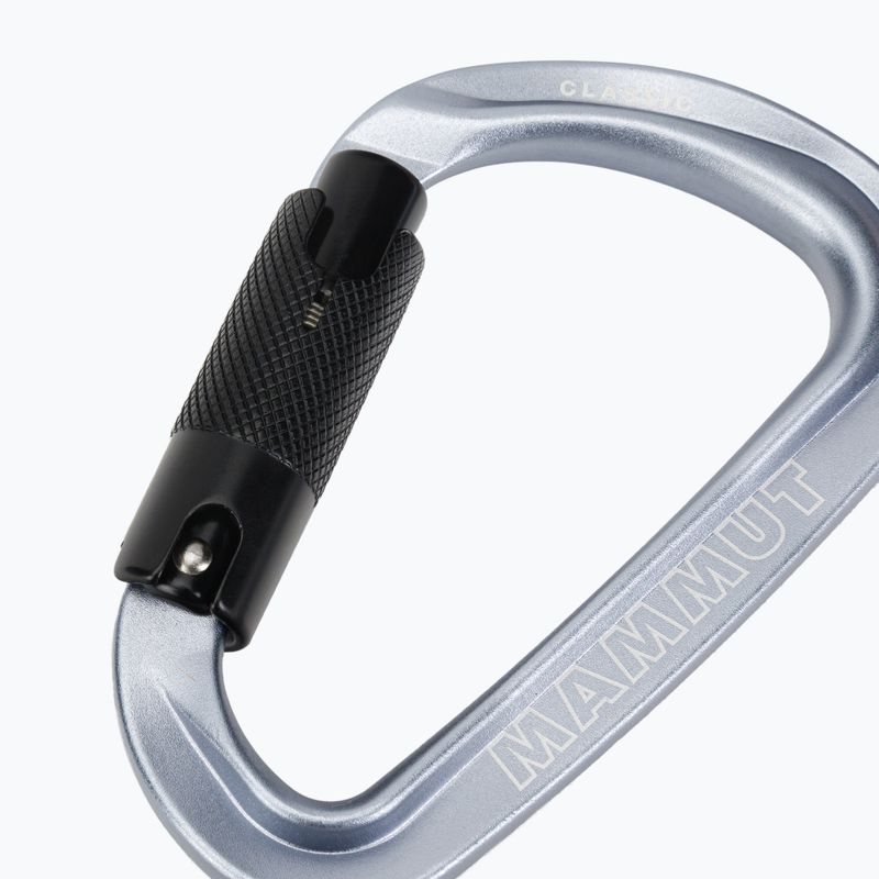 Karabinek wspinaczkowy Mammut Classic HMS Twistlock Plus light grey 3