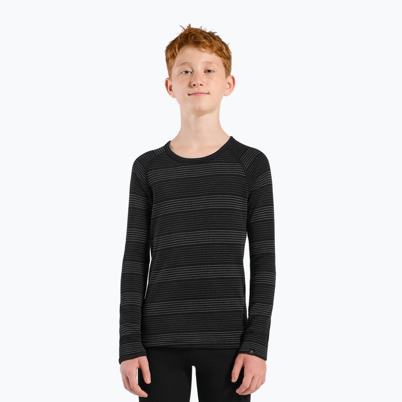 Komplet bielizny termoaktywnej dziecięcej ODLO Active Warm Eco black/grey melange 8
