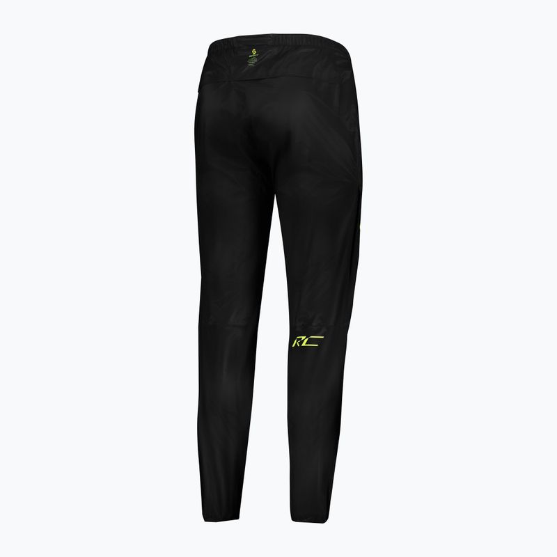 Spodnie do biegania męskie Scott RC Run Waterproof black/yellow 2