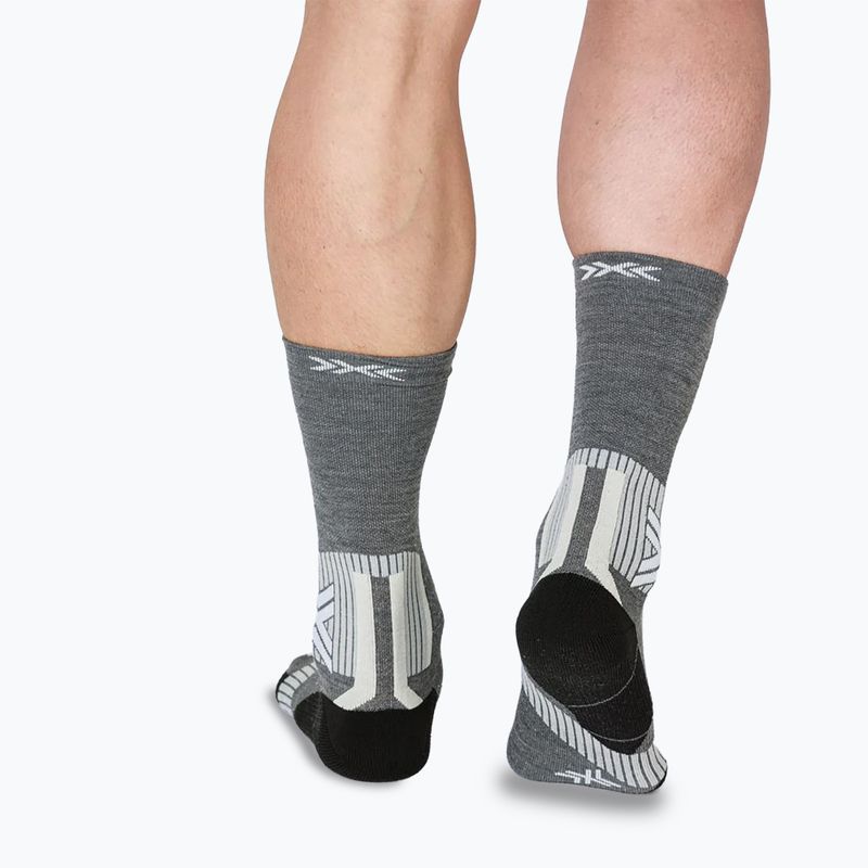 Skarpety X-Socks Run Expert Silk Merino Crew seal grey/light sand 6