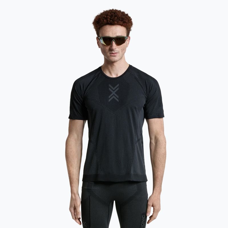 Koszulka do biegania męska X-Bionic Xceed Run x black/rhino grey
