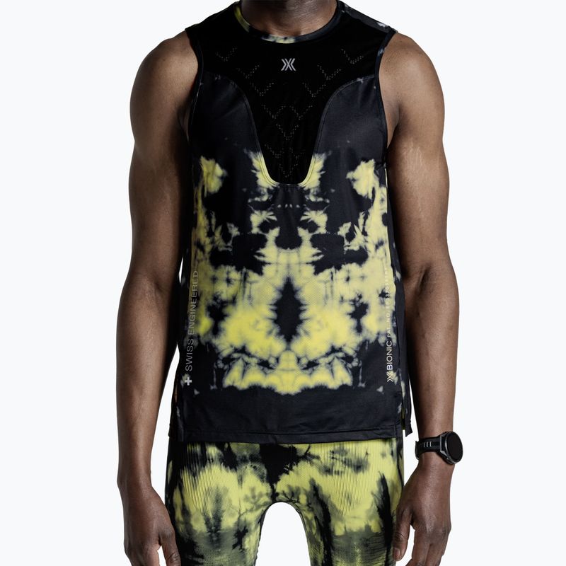 Koszulka do biegania X-Bionic Corefusion Run Tank tie dye electric energy 3