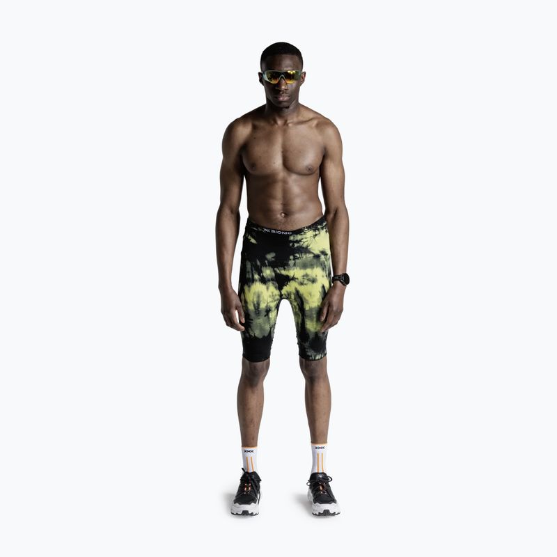 Spodenki do biegania męskie X-Bionic Efektor Tights tie dye electric energy 2