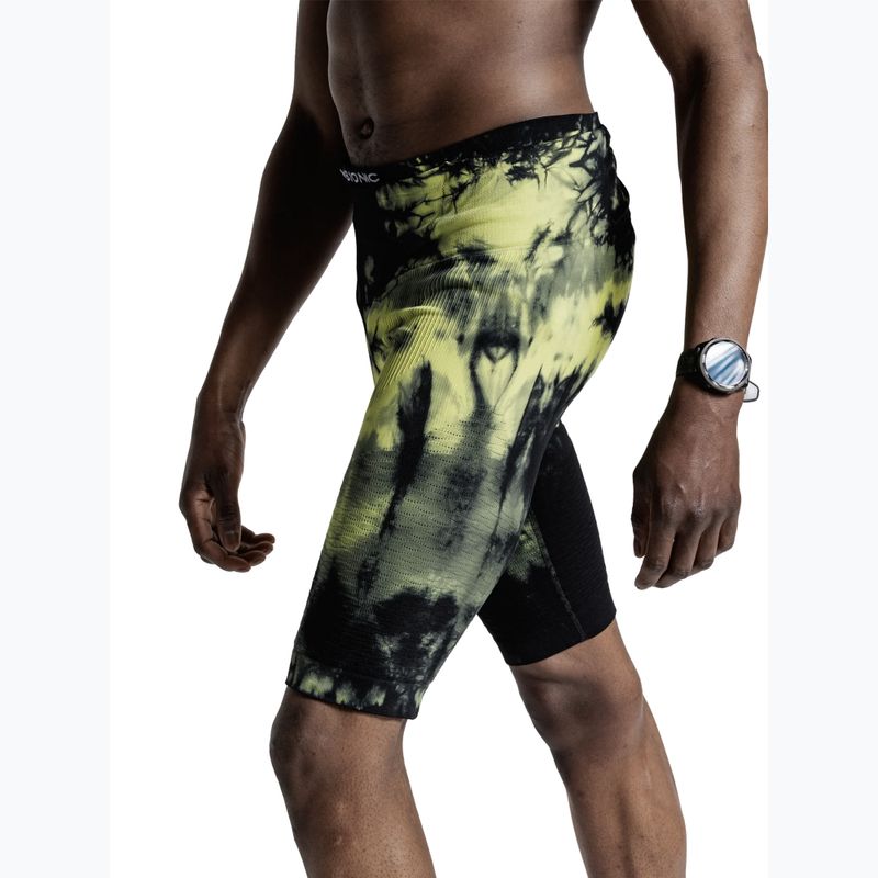 Spodenki do biegania męskie X-Bionic Efektor Tights tie dye electric energy 5