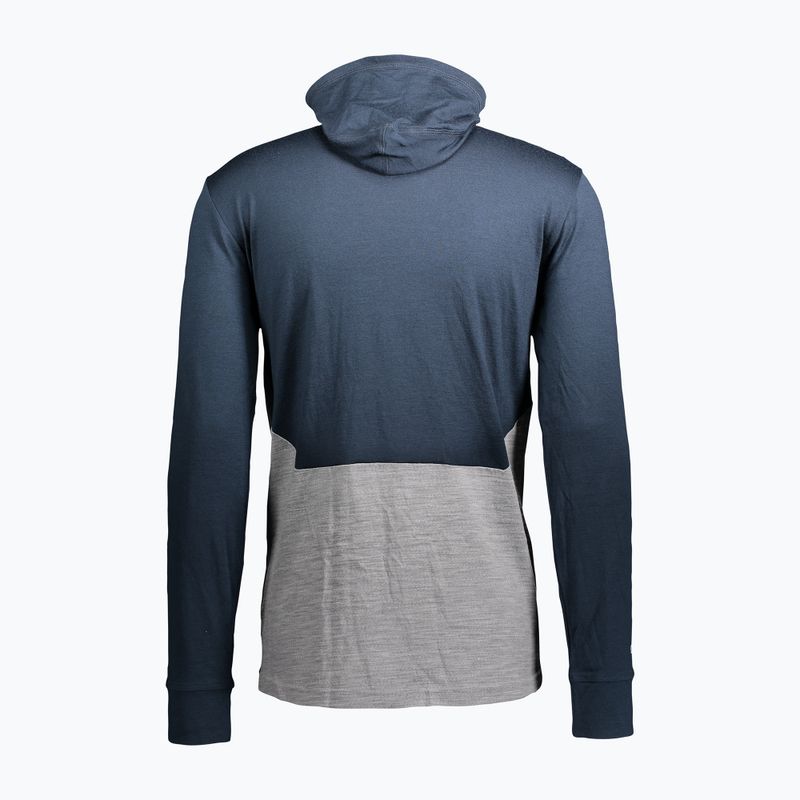 Bluza termoaktywna męska SCOTT Defined Merino Hoody dark blue/light grey melange 2
