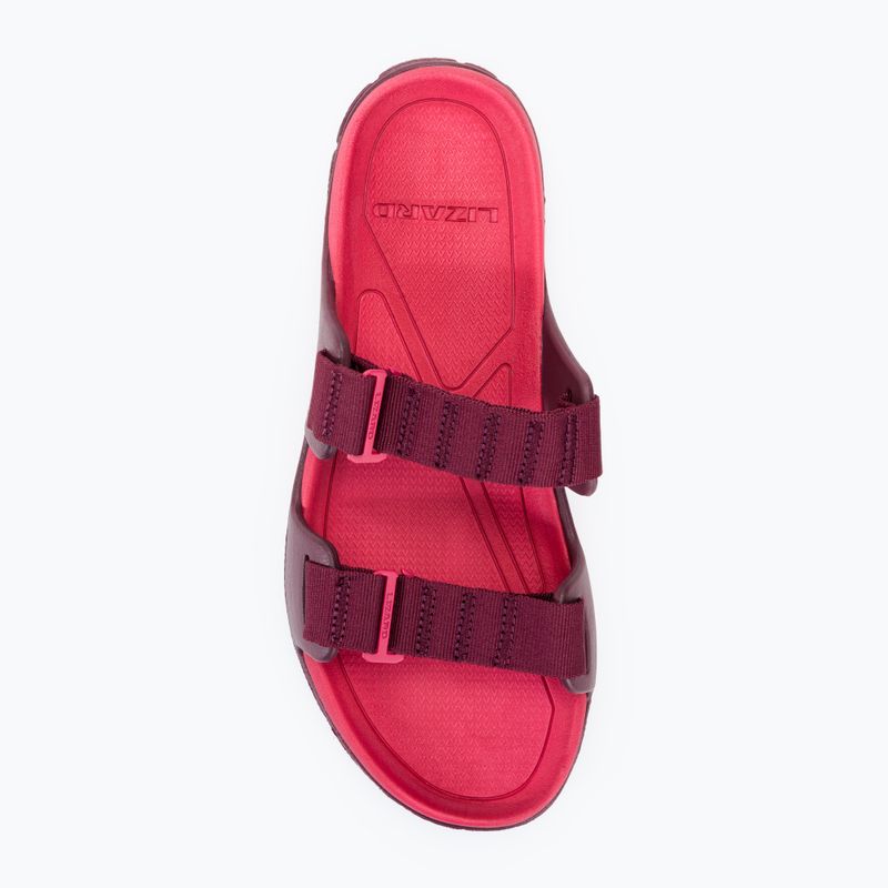 Klapki damskie Lizard Way Slide zinfandel red/virtual pink 5