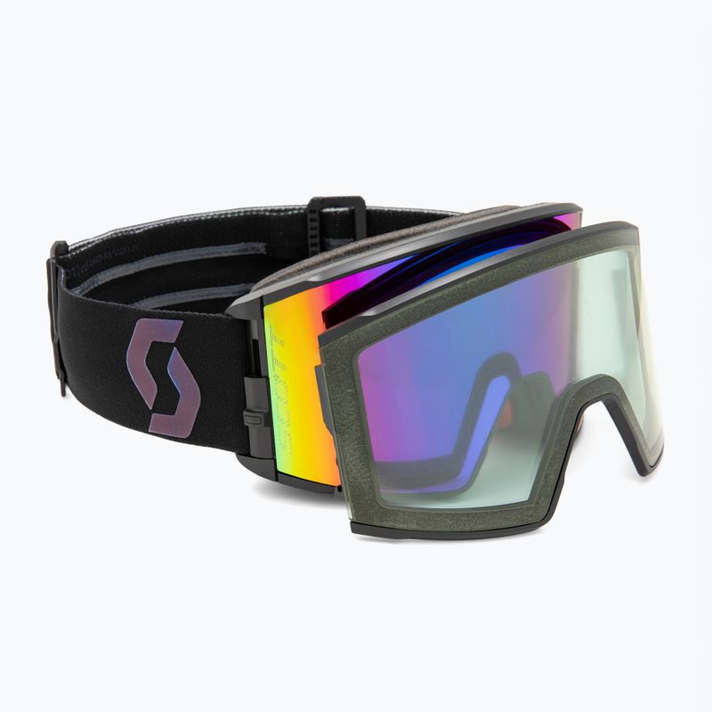 Gogle narciarskie SCOTT React black/aurora green/enhancer teal chrome/pro green