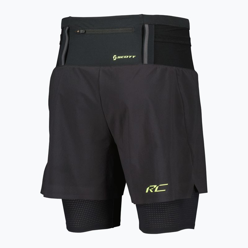 Spodenki do biegania męskie SCOTT RC Run Hybrid black/yellow 2