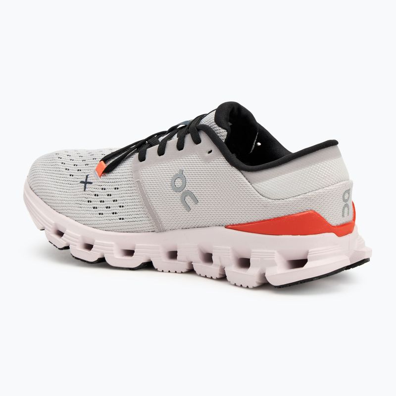 Buty treningowe damskie On Cloud X 4 silver/flame 3
