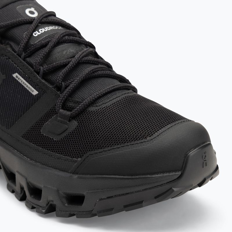 Buty męskie On Cloudrock Low Waterproof black/black 7