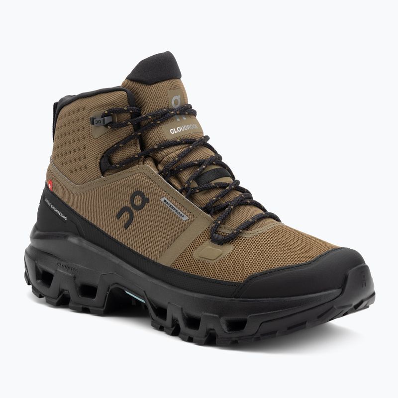 Buty turystyczne męskie On Cloudrock Mid Waterproof hunter/black