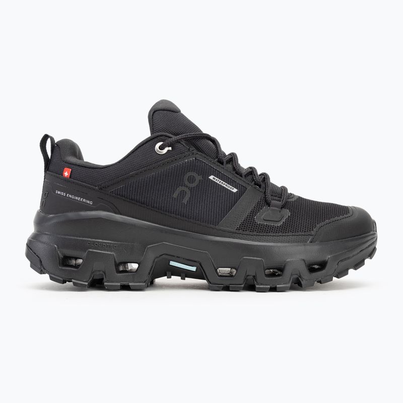 Buty damskie On Cloudrock Low Waterproof black/black 2