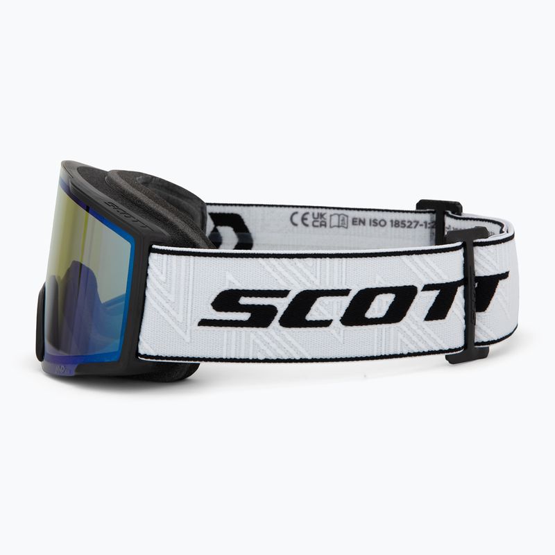 Gogle narciarskie SCOTT Shield black/white/amp aurora green chrome 4