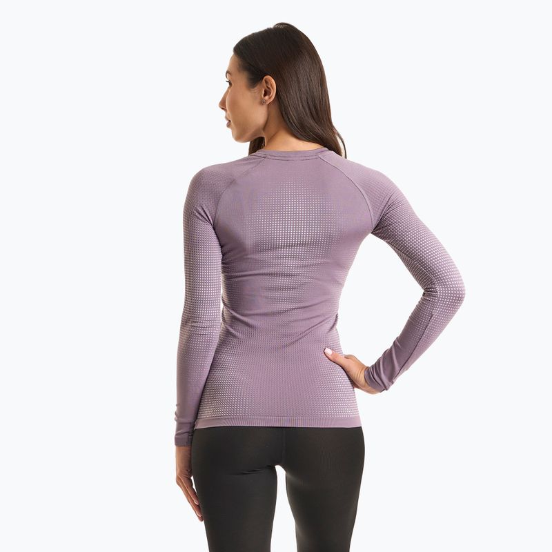 Bluza termoaktywna damska ODLO Performance Warm Bl Top Crew Neck gray ridge 2