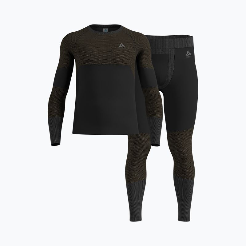 Komplet bielizny termoaktywnej męskiej ODLO Fundamentals Performance Warm black