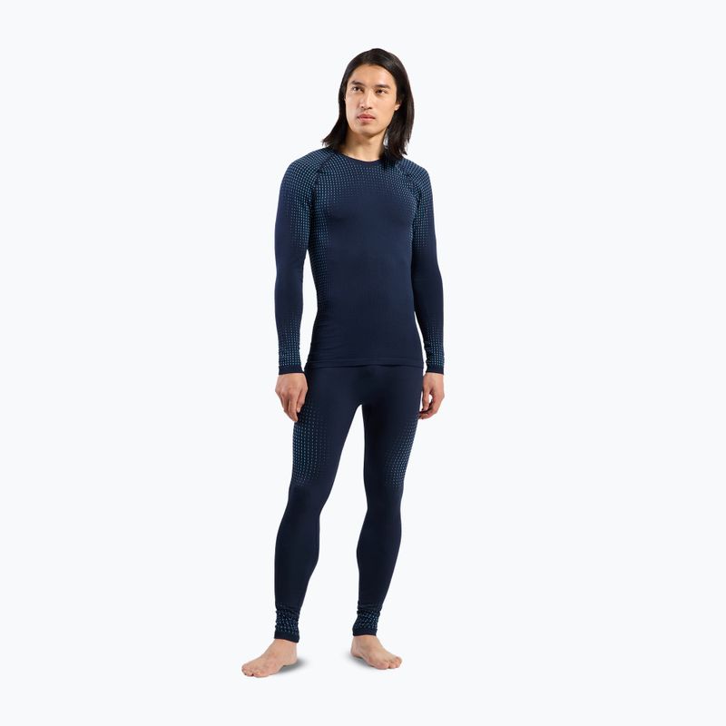 Bluza termoaktywna męska ODLO Performance Warm Bl Top Crew Neck dark sapphire 2