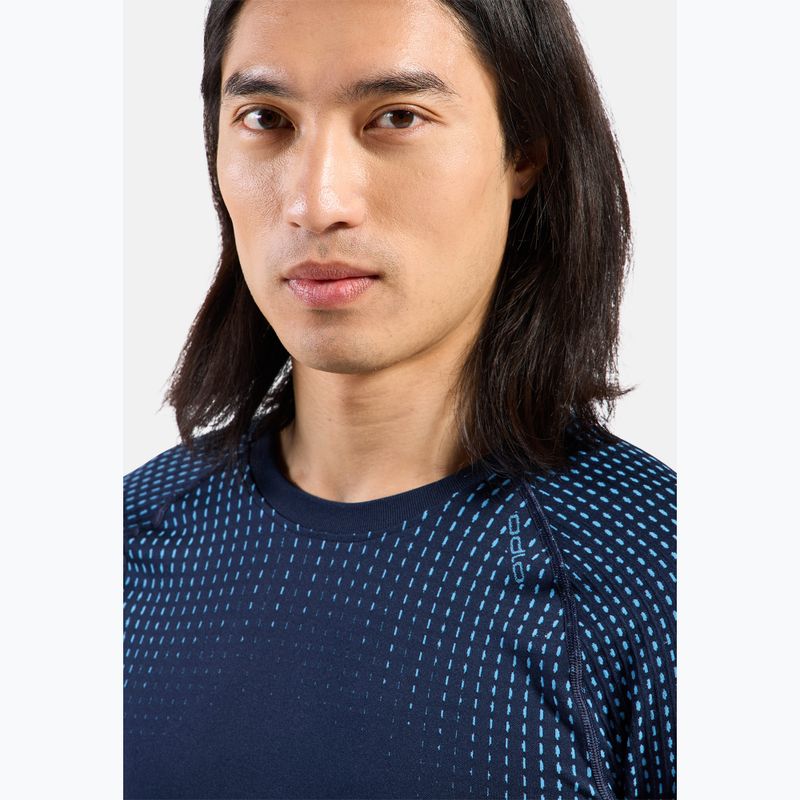Bluza termoaktywna męska ODLO Performance Warm Bl Top Crew Neck dark sapphire 4