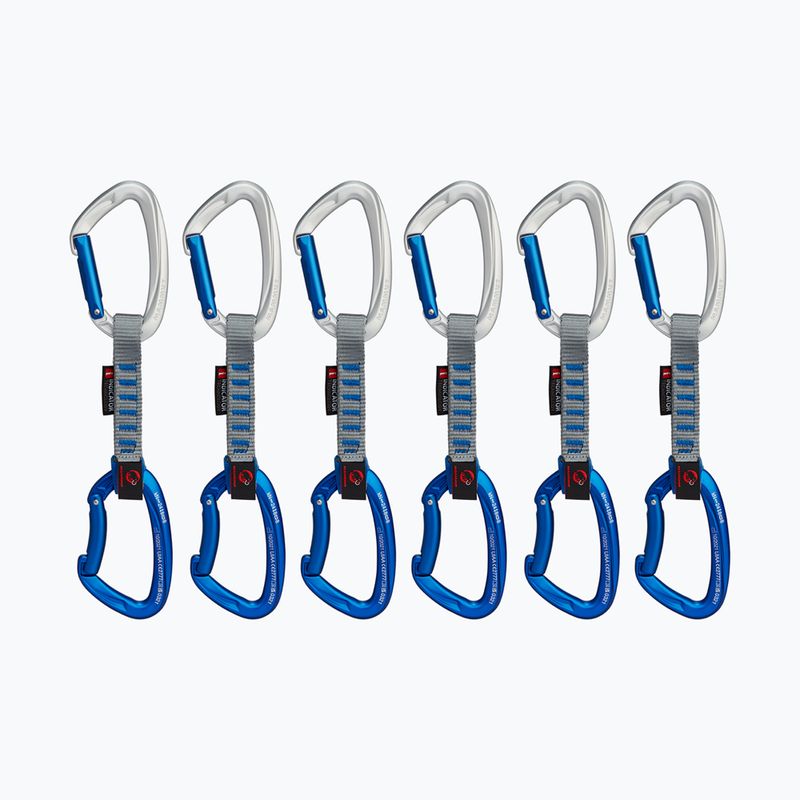 Zestaw ekspresów wspinaczkowych Mammut Crag Keylock Indicator 6 szt. silver ultramarine