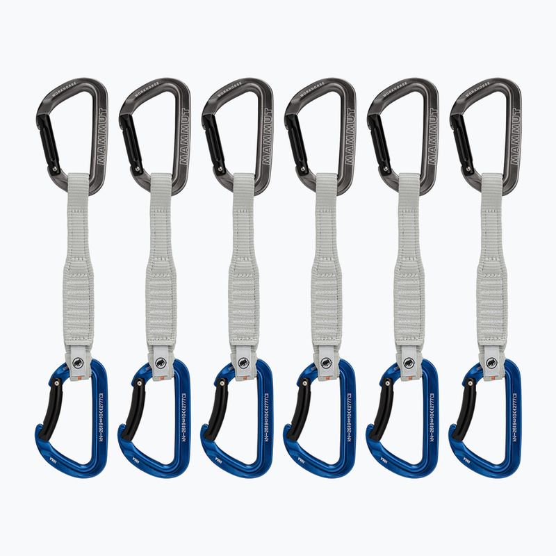 Zestaw ekspresów wspinaczkowych Mammut Workhorse Keylock 6 szt. grey/blue