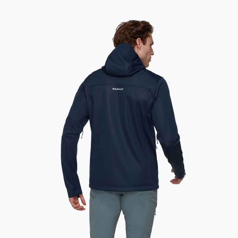 Kurtka softshell męska Mammut Ultimate VIII Softshell Hooded marine 2