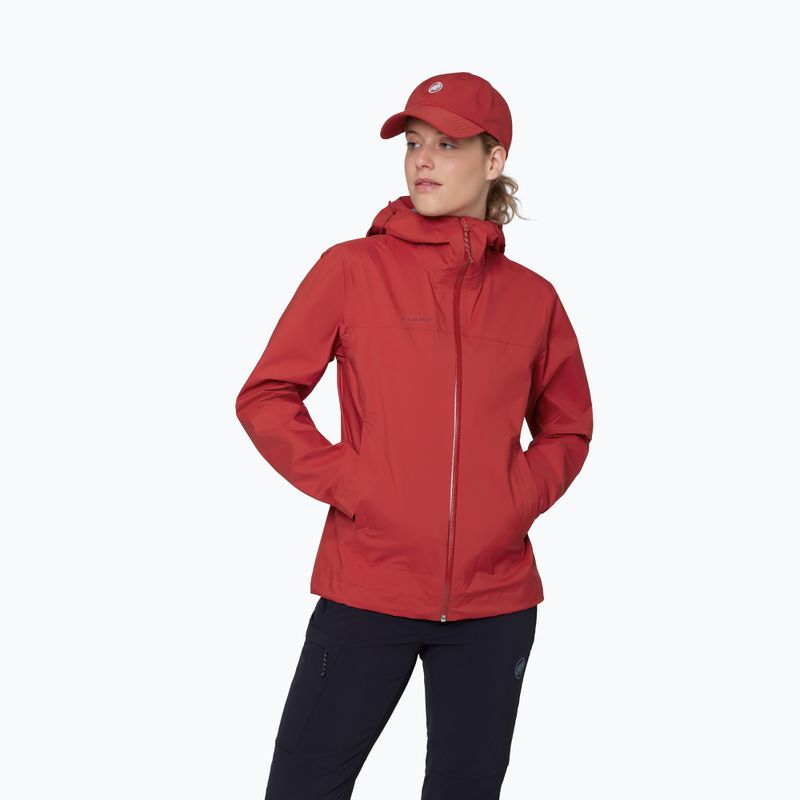 Kurtka przeciwdeszczowa damska Mammut Ducan HS Hooded dark mammut red