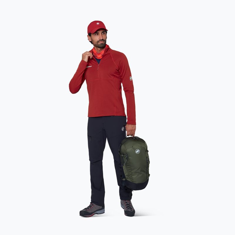 Bluza męska Mammut Taiss ML Half Zip Pull dark mammut red 2