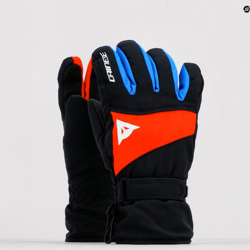 Rękawice narciarskie dziecięce Dainese Hp Scarabeo black taps/high risk red/lapi 8