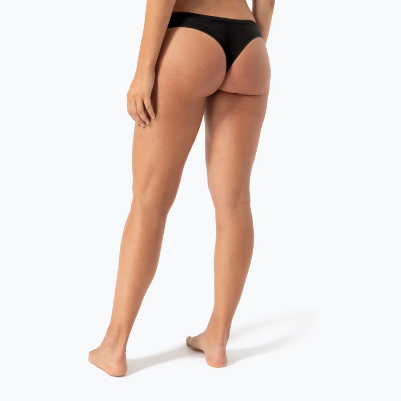 Majtki termoaktywne damskie super.natural Tundra 175 Thong jet black 5