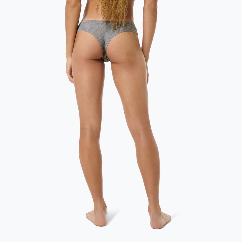 Majtki termoaktywne damskie super.natural Tundra 175 Thong cashmere grey melange 5