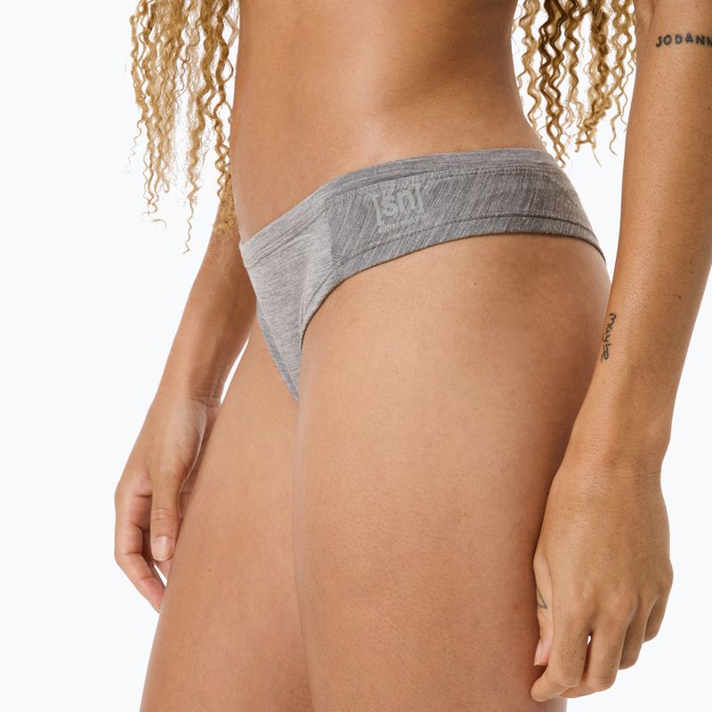 Majtki termoaktywne super.natural Tundra 175 Thong cashmere grey melange 6