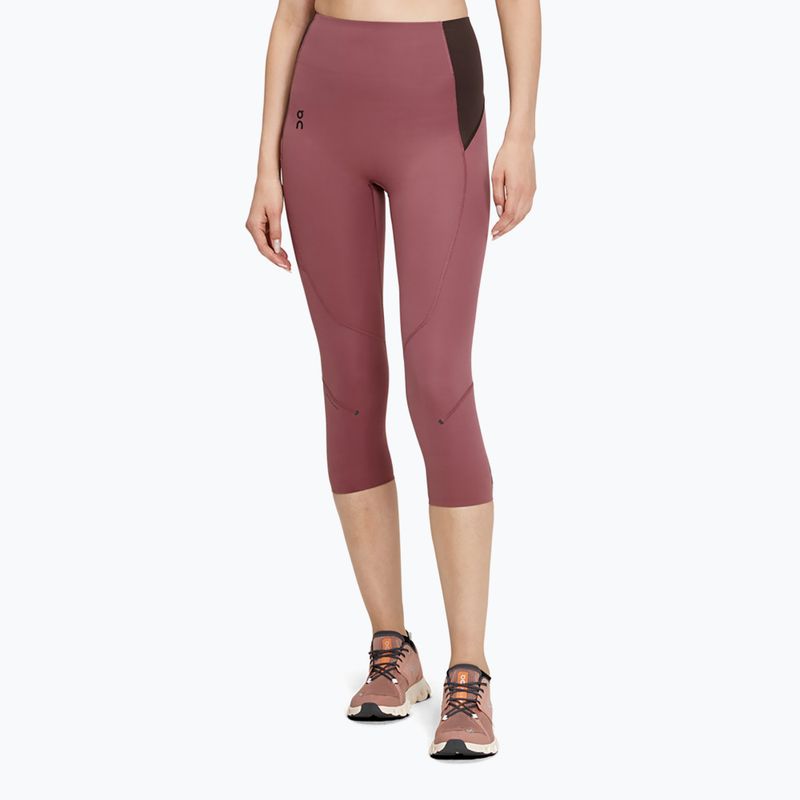 Legginsy damskie On Movement 3/4 cherry/ox