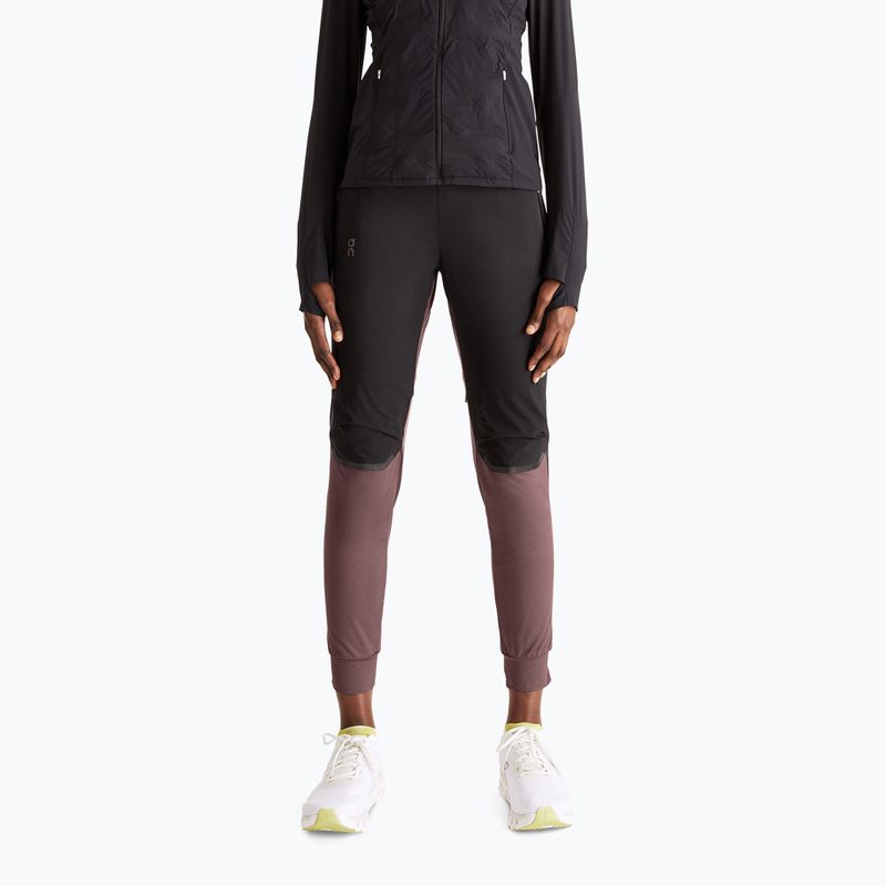 Spodnie do biegania damskie On grape/black