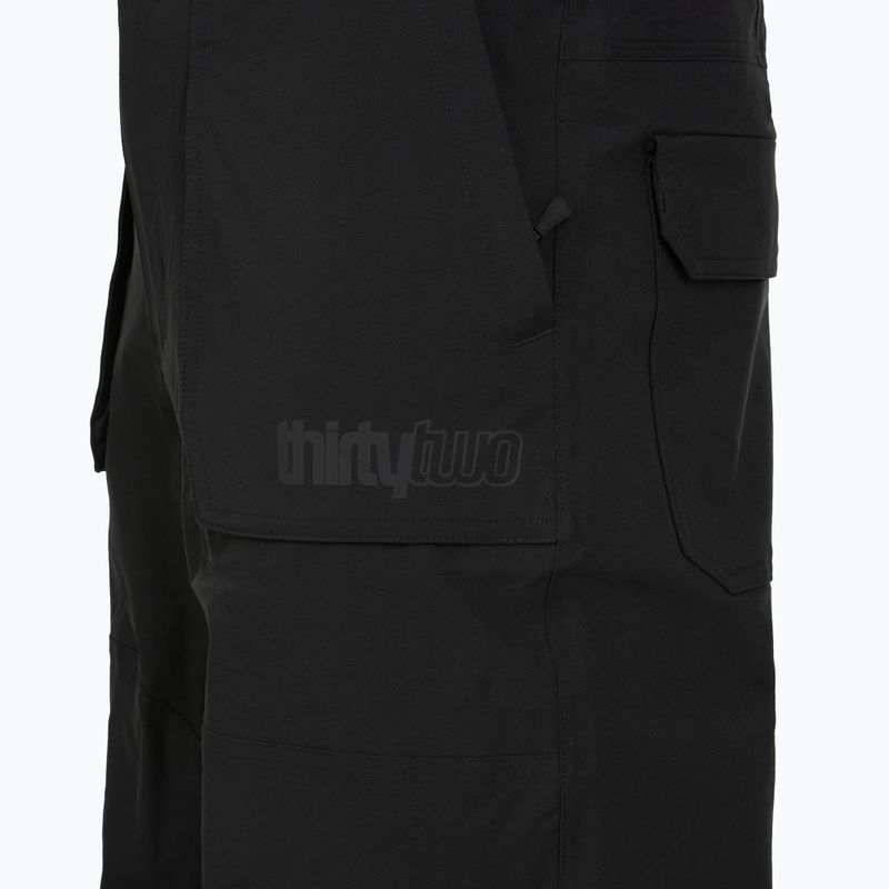 Spodnie snowboardowe męskie ThirtyTwo Basement Bib black 4