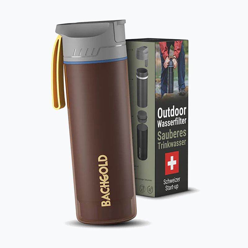 Butelka turystyczna z filtrem Bachgold Selfpress Waterfilter 500 ml czerwony