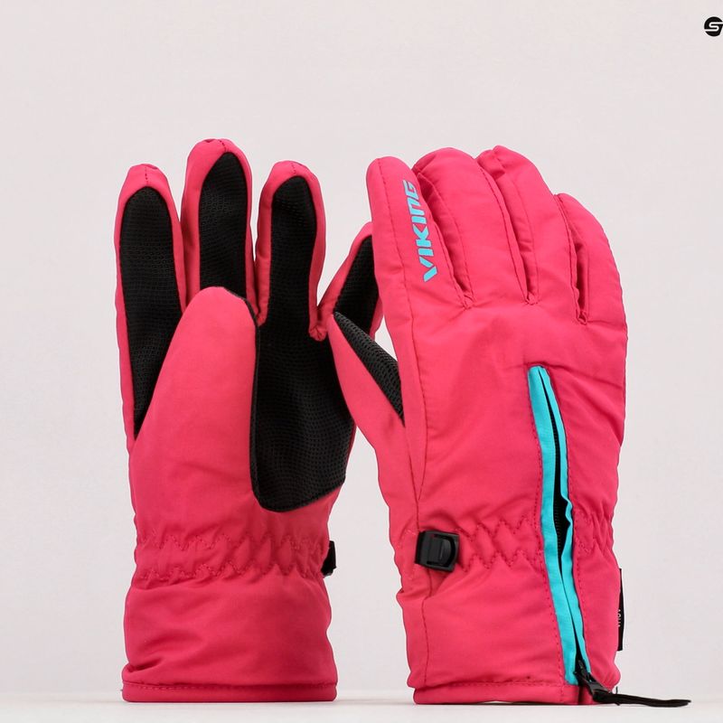 Rękawice narciarskie dziecięce Viking Asti pink 10