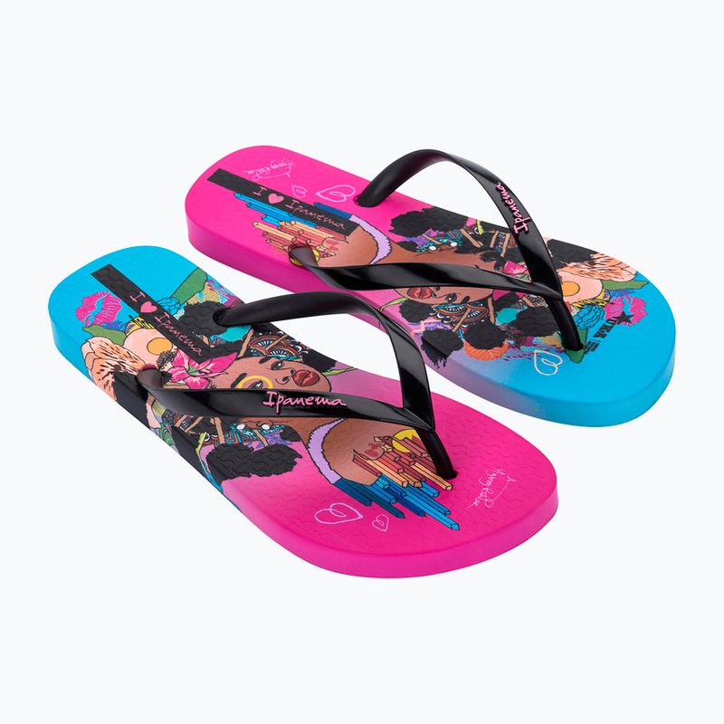 Japonki damskie Ipanema Graffiti V pink/black/blue 8