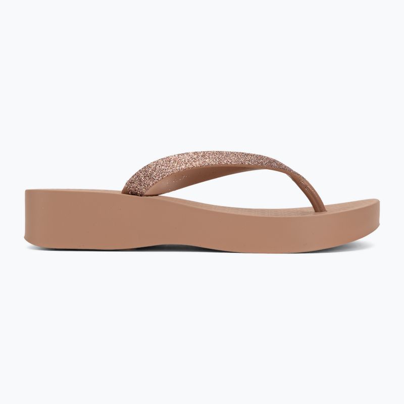 Japonki damskie Ipanema Mesh Chic Plat brown/glitter 2
