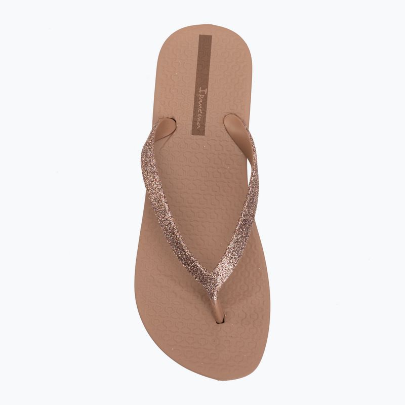 Japonki damskie Ipanema Mesh Chic Plat brown/glitter 5