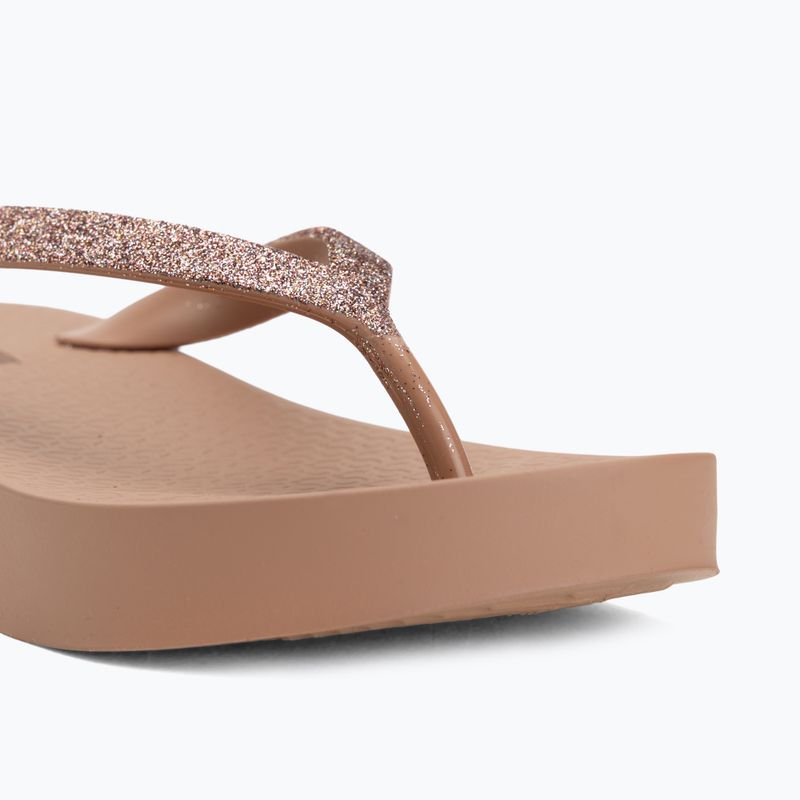 Japonki damskie Ipanema Mesh Chic Plat brown/glitter 7